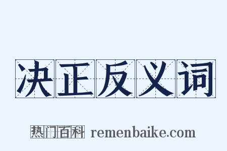 决正反义词是什么意思的图片